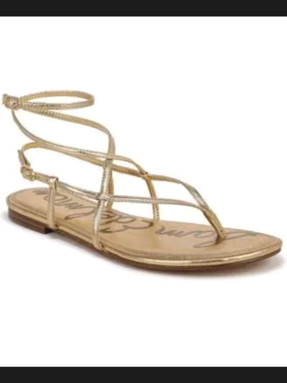 Sam Edelman Metallic Gold Strappy Gladiator Sandals